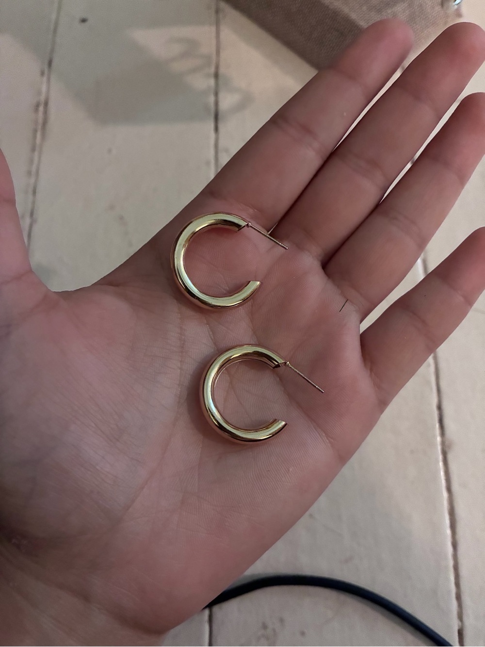 Gold Hoop Earrings | Hoop Gold Earrings| Hoop Earrings| Chunky Hoops| Thick Gold